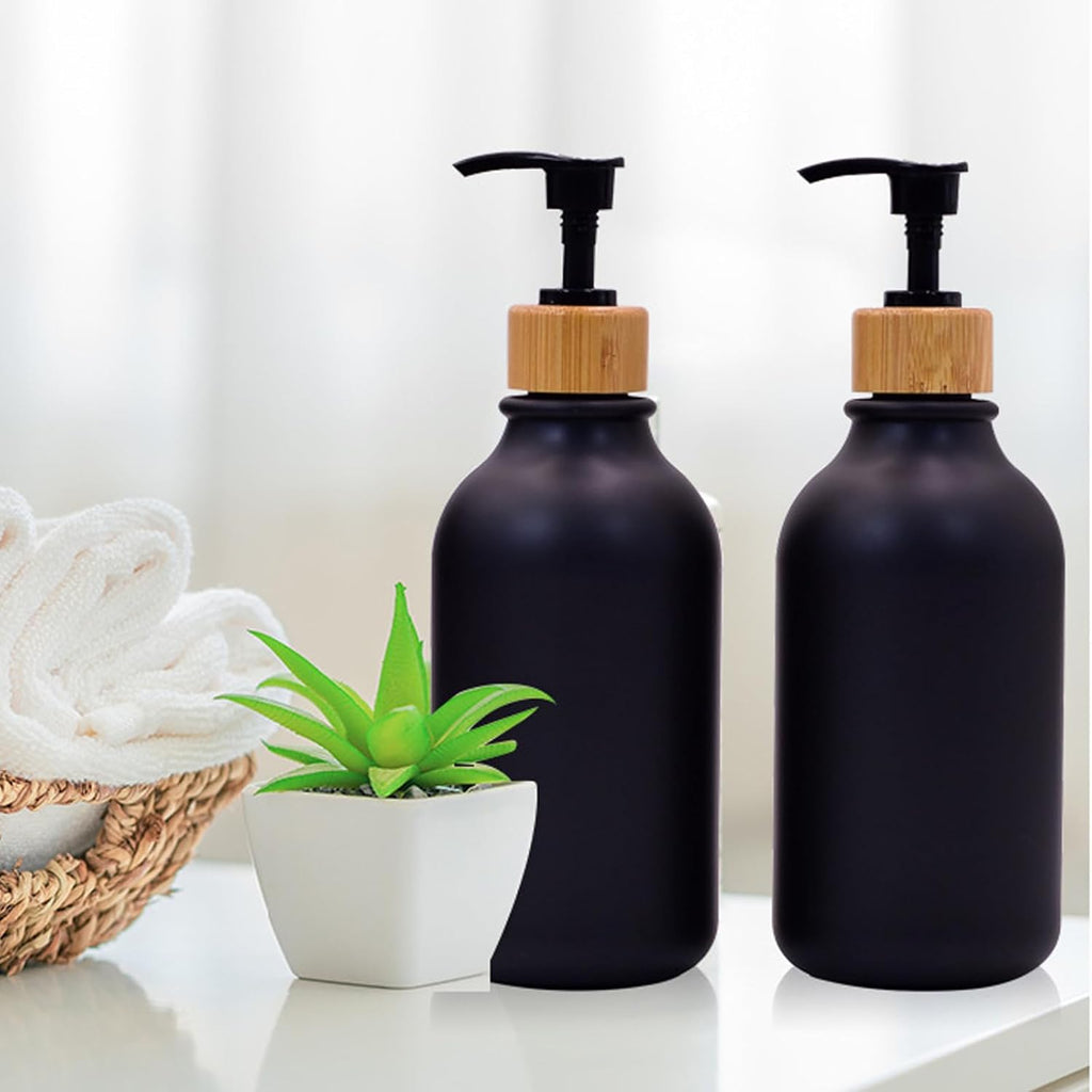 Generic Bathroom Accessories Set,9 Pcs Bathroom Accessory, Soap Dispenser, Soap Dish, Toilet Brush, Trash Can,Toothbrush Holder, Vanity Tray, Modern Bathroom Decor (Black)
